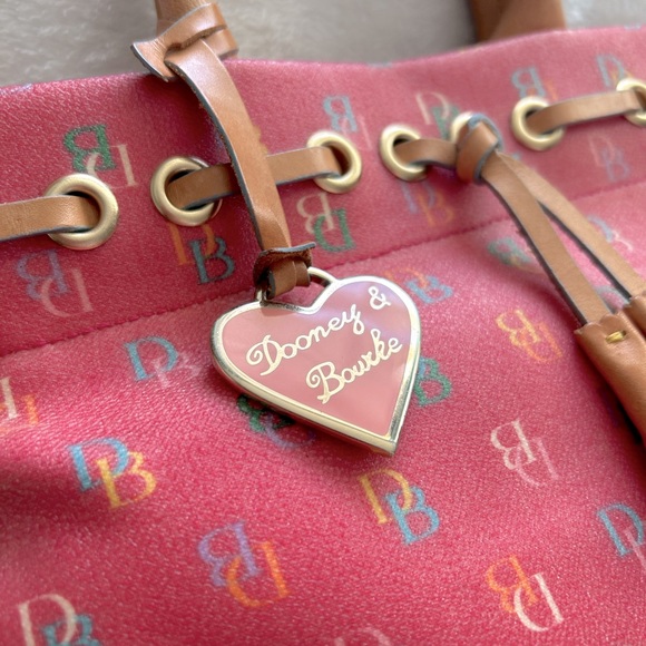 Dooney & Bourke Y2K vintage pink rainbow tassel bag πππ - Picture 3 of 12